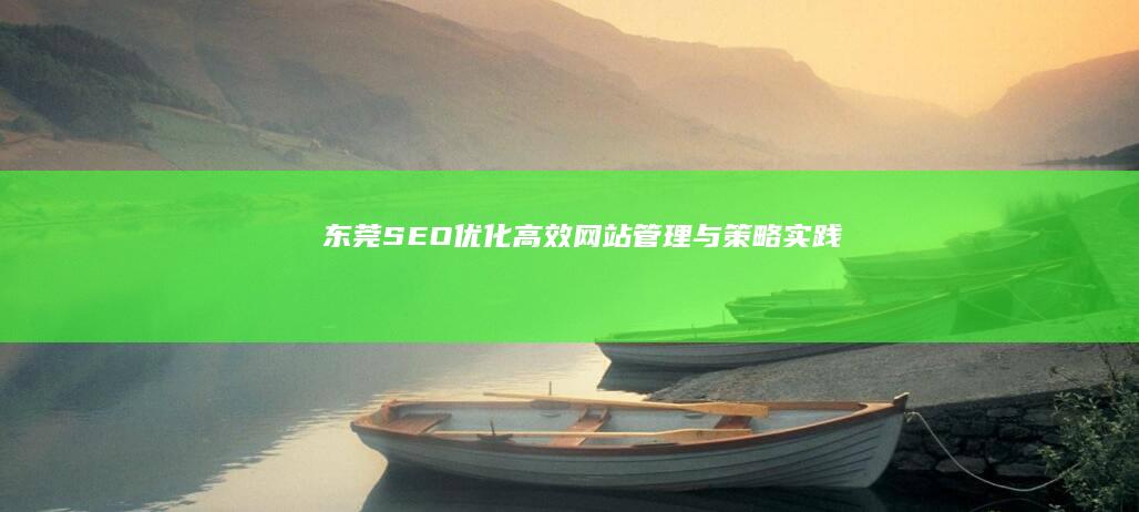 东莞SEO优化：高效网站管理与策略实践